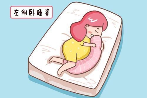 孕期优先推荐左侧卧的睡姿，其次是右侧卧，尽量不要平躺着睡。如果保持侧卧的姿势实在睡不着，那就平躺着睡，但是要记得把后背部的右侧垫高一些，这样身体就能稍微往左倾斜了。 
为什么最好不要平躺着睡？
到了怀孕中后期，子宫越来越大，如果准妈妈平躺着，子宫会对它后方的下腔静脉和腹主动脉产生较大的压迫，影响血液回流，因此容易发生水肿、静脉曲张等问题。同时，流向胎盘的血液变得相对更少，对胎宝宝的供血、供氧也就没那么好了。
此外，对于肚子很大的准妈妈来说，如果平躺的时间较长，可能会引起仰卧位低血压综合征。具体来说，由于平躺时子宫长时间压迫下腔静脉，导致流回心脏的血液减少，血压降低，会出现头晕、呼吸困难等不适。这时候如果改成侧卧的姿势，血压就可以恢复。
侧卧睡有什么好处？
跟平躺相比，侧卧的姿势可以减轻子宫对下腔静脉和腹主动脉的压迫，从而减少上面这些不良影响。
那左侧卧的姿势为什么比右侧卧更好呢？这是因为大多数准妈妈的子宫是稍微往右旋的，也就是说有点往右偏，右侧卧的姿势会加重右旋的程度，而左侧卧则会减轻右旋的程度，减轻对右侧输尿管的压迫，预防肾盂积水。
如果你采用左侧卧的睡姿很不舒服，或者胎动会异常，那么也可以换成右侧卧。同样，只要身体向右倾斜一些就可以。
如果你醒来时发现自己变成平躺了，只要没有不舒服，也不用太担心，毕竟没有人能在睡着的时候控制自己的睡姿。