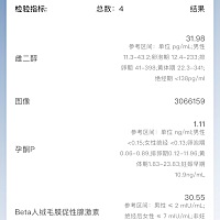 血报告 孕酮和ＨＣｇ变化