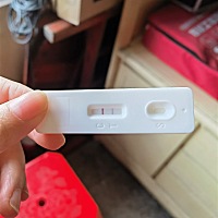 亲们帮忙看看这是怀了吗？ 在两天姨妈，但是迫不及待想看看有没有怀上