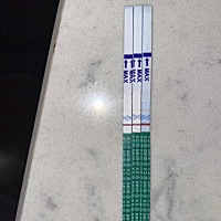 排卵日10天后测得，中间根是晨尿测的。心急啦！