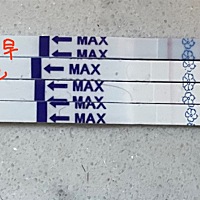 2月8日来的月经，2月23的排卵日，3月5号晚上测一次，3月6号早晚一次，3月8号早上测一次。这个隐隐约约的...