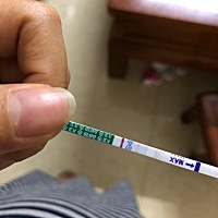 前天验都还没有，今天有点点色，是有了吗？