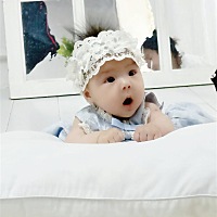 我家小闺女百天啦 去拍了艺术照