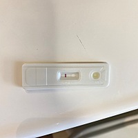 不知道是不是中了.晨尿测的是第一张图 隔了一个半小时后发现第二条杠杠若隐若现 3号同房没吃避孕药 5号...